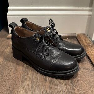 Cole Haan Camea Heritage Oxford Black Leather Flats